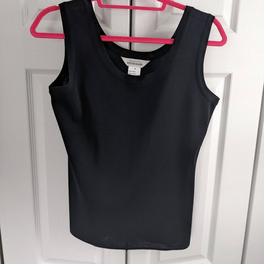 Misook Black Knit Tank Top - Picture 3 of 6